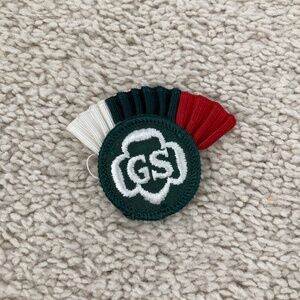 Vintage 70's  GIRL SCOUT Cockade Badge PATCH for BERET Hat GS Uniform Sash Award